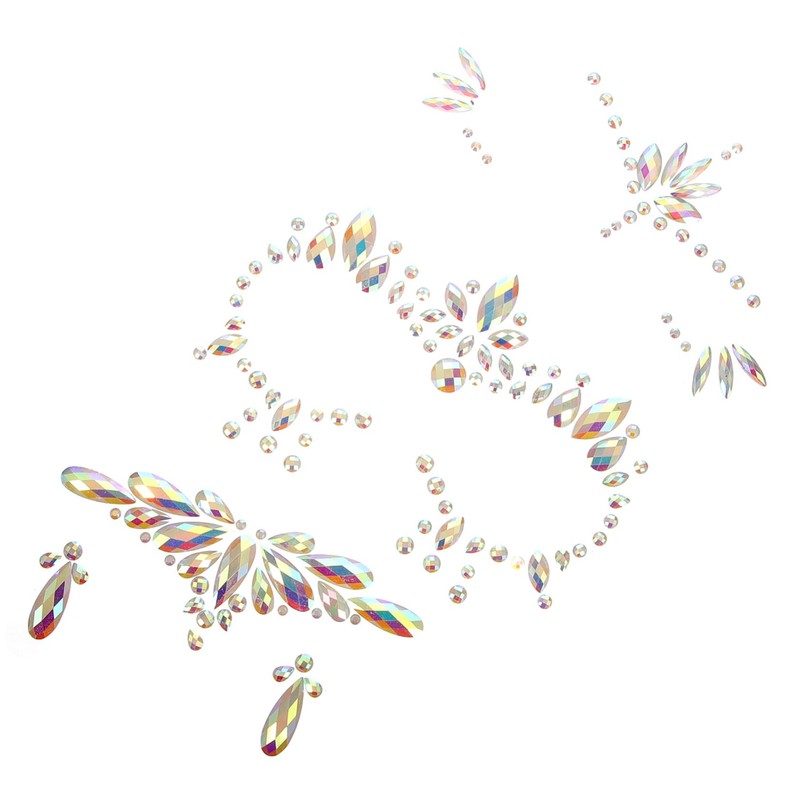 FOMIYES 4sets Face Gems Stickers Glow in The Dark Face