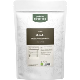 Everyday Superfood Organic Shiitake Mushroom Powder 50g, Ideal for Coffee and Tea and Mushroom Blends