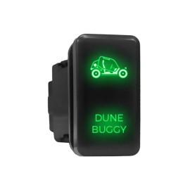 Stark Industries DUNE BUGGY - LED Push Button Replacement for TOYOTA (1.54 x 0.83 in) Green
