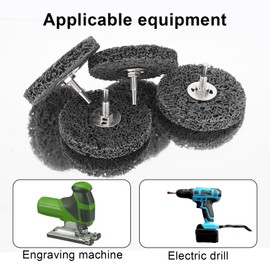 CTDMJ CSD Scheibe 100mm 5 Stück CBS Schleifscheibe CBS Reinigungsscheibe Grobreinigungsscheibe Schleifscheiben für Winkelschleifer Rostschweißnähten, Oxidation Reinigen & Entfernen(Schwarz)