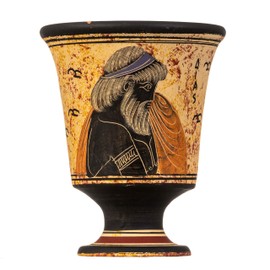 BeautifulGreekStatues Pythagoras Cup of Justice Pythagorean Fair Mug Ancient Greek God Zeus Hand Painted Ceramic