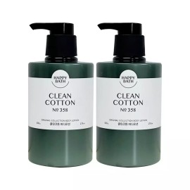 Happybath 해피바스 오리지널 컬렉션 바디로션 클린코튼향, 500g X 2개 Happybath Original Collection Body Lotion Clean Cotton Scent, 500g x 2
