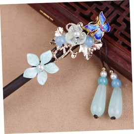Outanaya Chinese Hair Stick Flower Hairpin Tassels Elegant Hair Chopstick for Women Hair Accessory for Girls