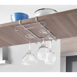 Metaltex Glass Holder, Silver, 21 x 28 x 7 cm