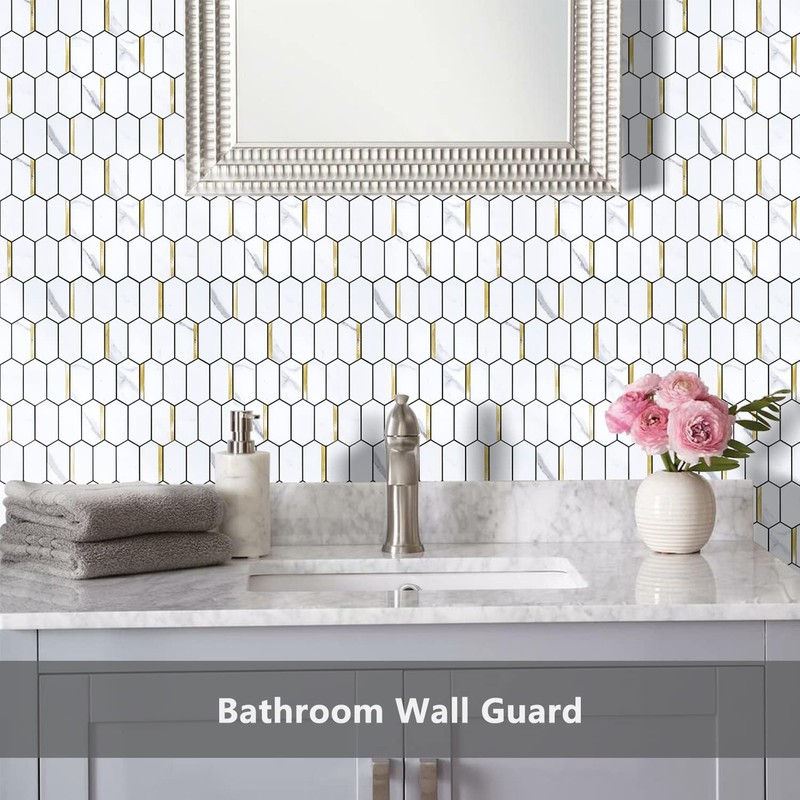 Vamos Tile Long Hexagon Peel and Stick Backsplash Tile -