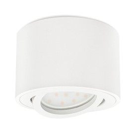 KYOTECH LED Surface-Mounted Spotlight, Flat, Swivelling, Surface-Mounted Spotlight, Including 5 W LED Module, 3000 K, Warm White, 230 V, Surface-Mounted Ceiling Spotlights, Aluminium Downlight, Matt
