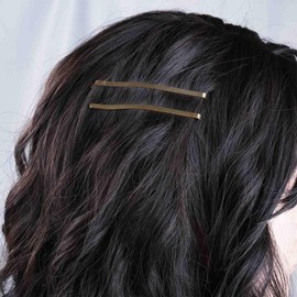 Cybche Simple Metal Hair Clip Barrette Gold Bobby Pins Metal Hair Clips Hair Pin Tiny Rectangular Side Clip Barrette Decorative Hair Accessories for Women