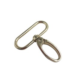 Pack of 10 Metal 1 Inch Curved Lobster Clasps Swivel Trigger Clips Snap PETMALL (Gold) ET094