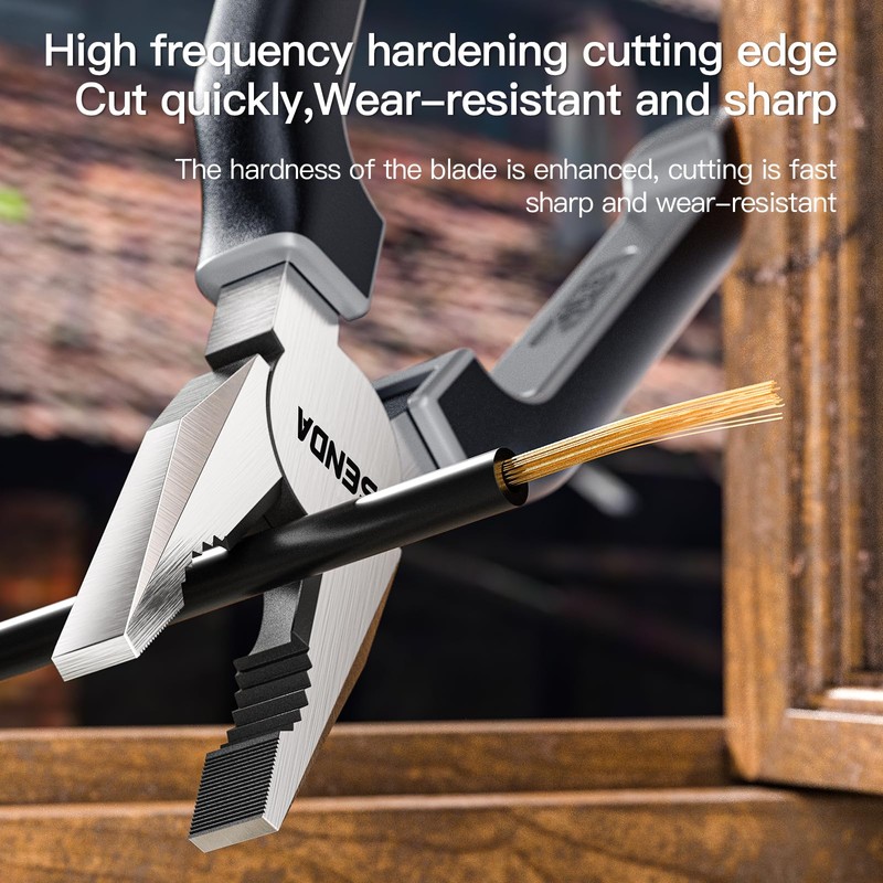 SENDA TOOLS 8 inch Lineman's Pliers - Machined Extra Strength