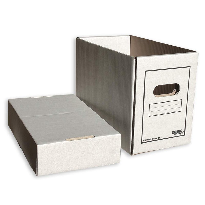 Comic Concept 10x Comic Box (Short) with Lid Stackable Cardboard