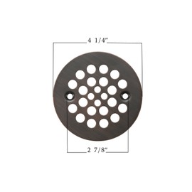 Premier Copper Products D-415ORB 4.25-Inch Round Shower Drain Cover, Oil Rubbed Bronze