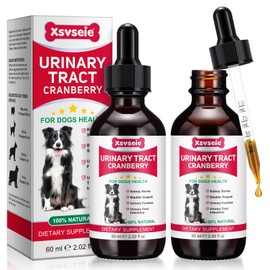 Hund Harnwegsinfektion Behandlung 120ml,Natürliche Hund UTI Behandlung Tropfen- Harnwege Unterstützung für Blasensteine & Inkontinenz Relief, die Gesundheit der Nieren (2Pcs)