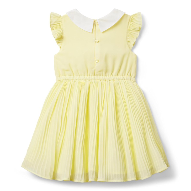Janie and Jack Girls Pleated Chiffon Dress (Toddler/Little Big Kids),