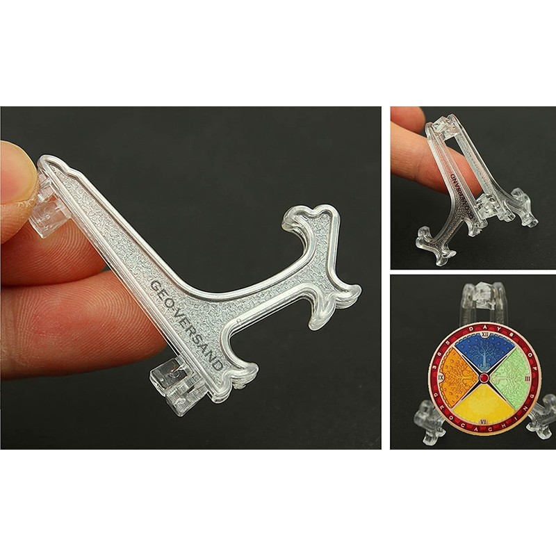 Pack of 10 – Coin Stand Geocoin Coins Storage Folder