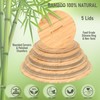 dokaworld Glass Mixing Bowls Bamboo Lids - Lids are compatible