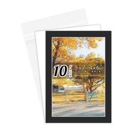 Golden State Art, Acid Free, Pack of 25 5x7 Black Picture Mats Mattes with White Core Bevel Cut for 4x6 Photo + Backing + Bags