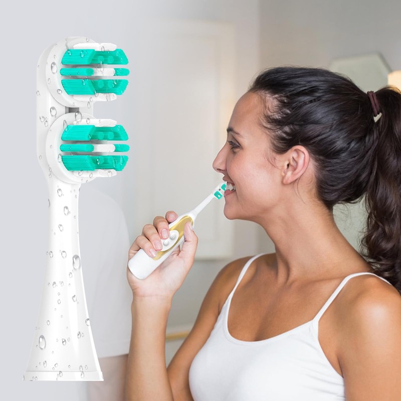 8 Pack Compatible with Spinbrush Pro Clean Toothbrush Replacement Brush
