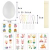 ASOENTIWOX Easter Eggs Painting for Hanging, 25 Plastic Eggs 6