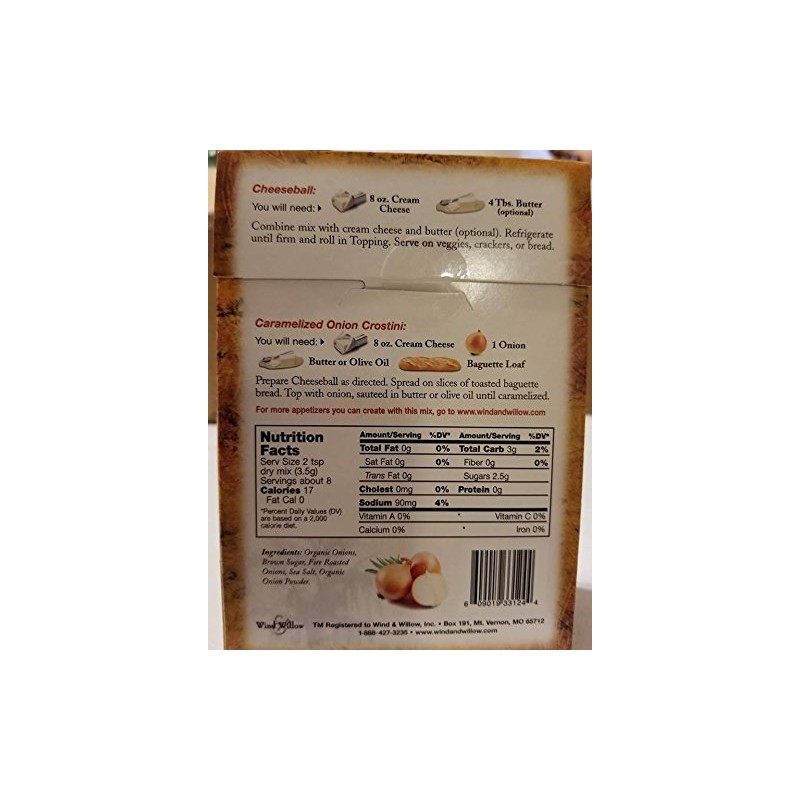 Wind & Willow Caramelized Onion Cheeseball & Appetizer Mix