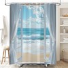 Ocean Beach Shower Curtain Sunshine Coastal Seaside Window Nature Scenery