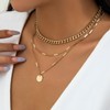 Gold Layered Necklaces Dainty Gold Stacked Necklace Set Trendy Adjustable
