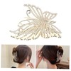PACKOVE 2Pcs Butterfly Hair Claw Clips Non Slip Rhinestone Hair
