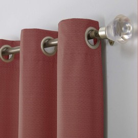 Sun Zero Cooper Thermal Insulated Energy Efficient Grommet Curtain Panel, 40" x 84", Red