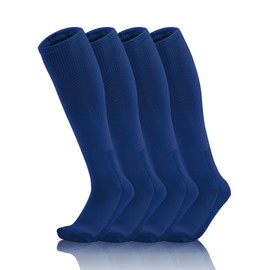 QBK 2T/3T/4T/5T To Youth Toddler Soccer Socks For Kids Boys And Girls (Royal Blue 5-7Y)