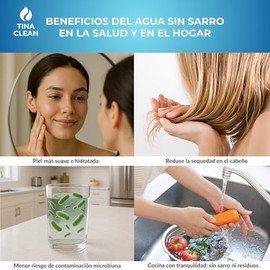 Tina Clean | Antisarro para Tinaco y Cisterna 1100–2400L 6 Meses | Filtro y Suavizador de Agua contra Sarro y Agua Dura