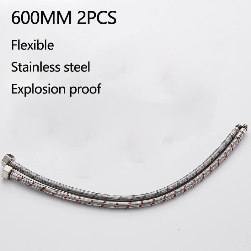 Heable Pack of 2 Kitchen/Basin Monobloc Mixer Tap Connectors Flexi