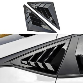 KEALAS for 11th Gen Civic Hatchback Sport Style Rear Side Window Louvers Air Vent Scoop Shades Cover Trim for Honda Civic Hatchback 2022 2023 2024 2025-Glossy Black
