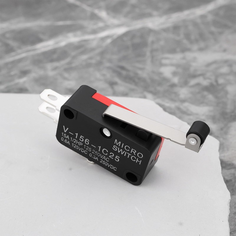 EMSea 10pcs Micro Switches V-156-1C25 15A 125/250VAC Hinge Roller Lever