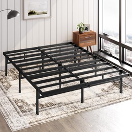 Zinus Justin 14 Inch Easy to Assemble Mattress Foundation, Steel Support, No Box Spring Needed, King