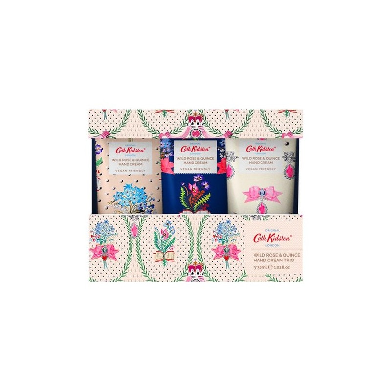 Cath Kidston Hand Cream Wild Rose & Quince 3-Piece Set