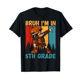 Bruh I'm In 5th Grade Fifth Grade Dabbing Boy Student T-Shirt