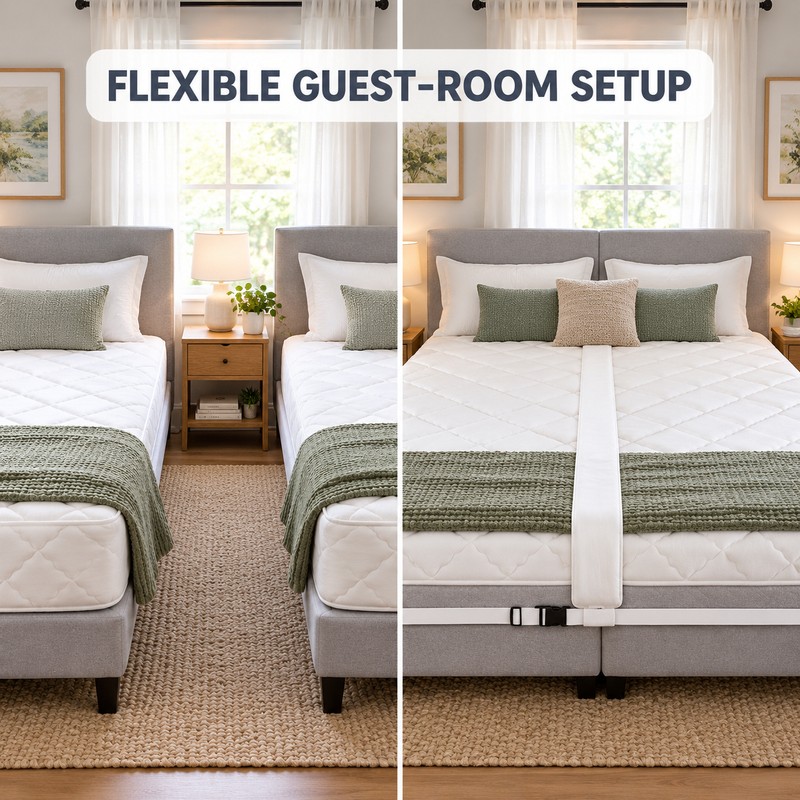 Twin to King Bed Bridge Converter Kit with 315 Inch