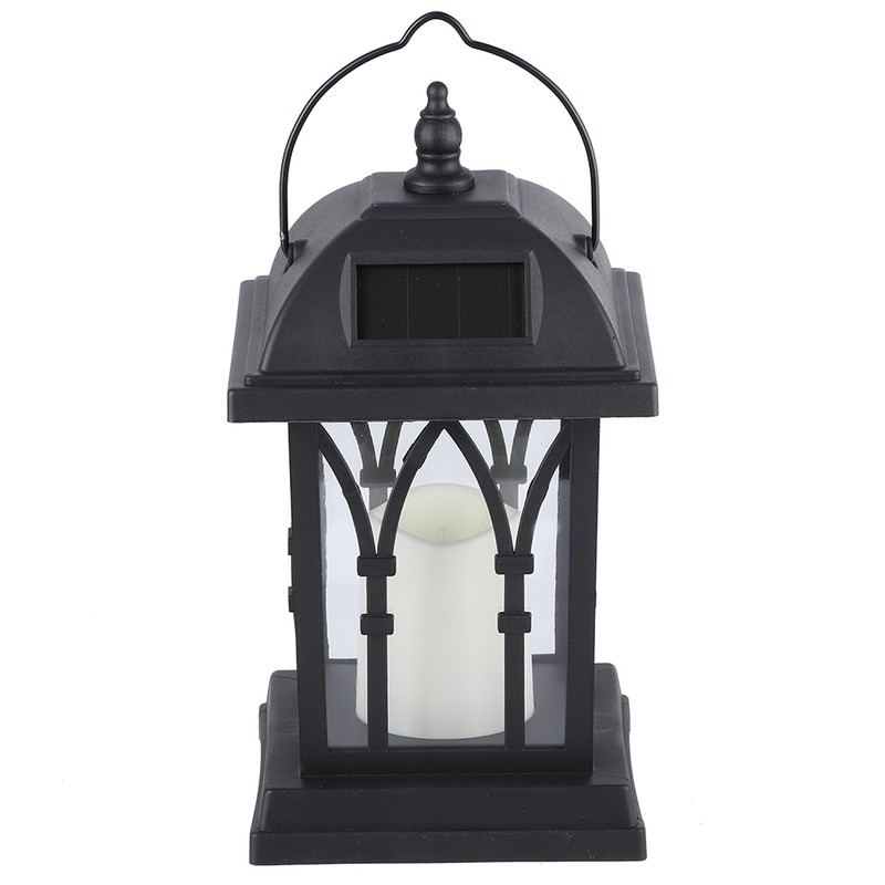 Outdoor Hanging Solar Lantern LED Candle Flame Light for Garden