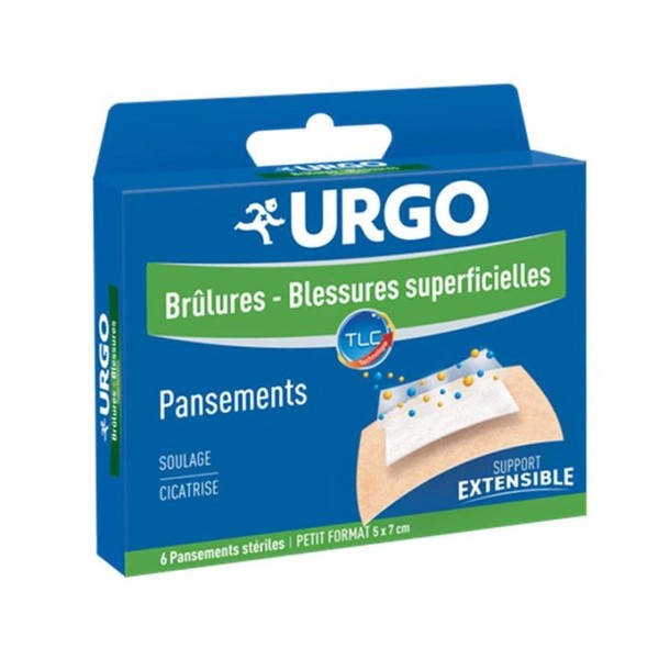 URGO Pansements brulures blessures superficielles petit format