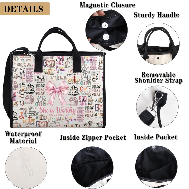 JTOUK Religiöses christliches Geschenk, christlicher Bibelvers Geschenk "She Is Worthy