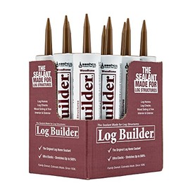 Sashco Log Builder Acrylic Latex Sealant, 10.5 oz Cartridge, Woodtone (Pack of 12)