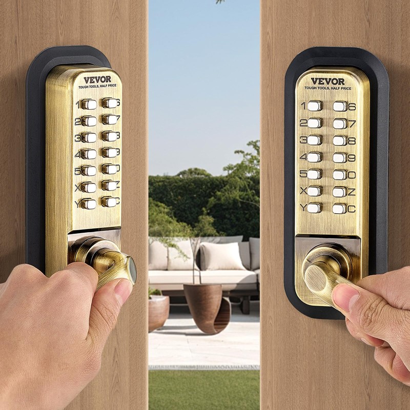 VEVOR Mechanical Keyless Entry Door Lock, 14 Keys, Mechanical Keypad