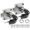 Litensh Cam Lock with Key Alike, Security Cabinet Lock Cupboard