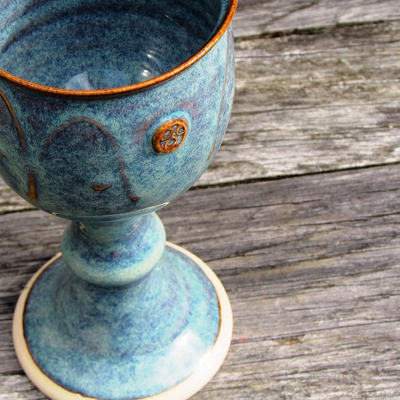 Castle Arch Pottery Irish Pottery Wine Goblet Hand-Thrown Hand-Glazed with