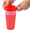Lyellfe 10 Pack Color Changing Cups, 24 oz Reusable Tumblers