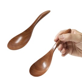 [For use with high-quality cutlery risotto] Wooden Spoon, Natural Wood, Lightweight, Durable, Natural Material, Sao Wood, Astragalus, Smooth, Mouthfeel (Set of 2)