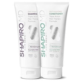 Shapiro MD Hair Growth Experts Champú y Acondicionador contra la Caída del Cabello, Fórmula Vegana Anti-DHT para Cabello Fino Desarrollado por Dermató