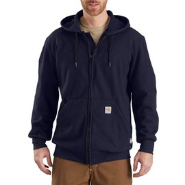 Carhartt Men's Big & Tall Flame Resistant Heavyweight Zip Sweatshirt, Dark Navy, X-Large