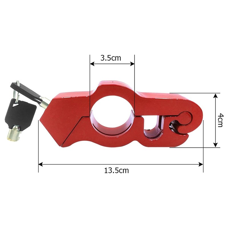JNNJ Aluminium Alloy Motorcycle Handlebar Lock Universal, Motorcycle Grip Safety