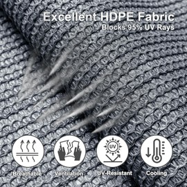 LOVE STORY Patio Shades Roll up Outdoor 7'(W) * 8'(H) Cordless Patio Blinds Roller Shade for Porch Pergola Deck Patio, Dark Grey