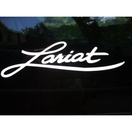 Long Ford LARIAT script vinyl decal logo 7" Long 2" High graphic sticker bumper F-150